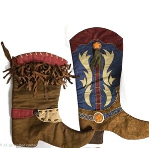 his and hers cowboy boot christmas stockings